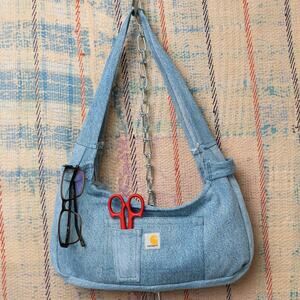 Upcycled carhartt shoulder bag / Y2K Mini Baguette Purse